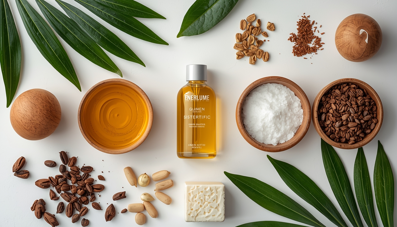 Natural ingredients used in Enerlume wellness products for active lifestyle support